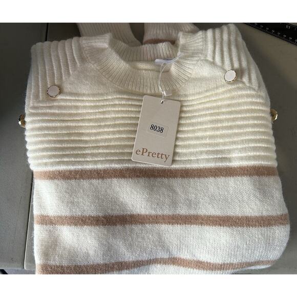 ePretty Pullover Sweater Round Neck Pullover Sweater Size XL New With Tags. NWT - Picture 4 of 8